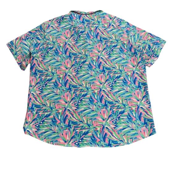 Simply Southern Womens XXL Colorful 1/2 Button Up Shirt Top Summer Preppy - Picture 5 of 5